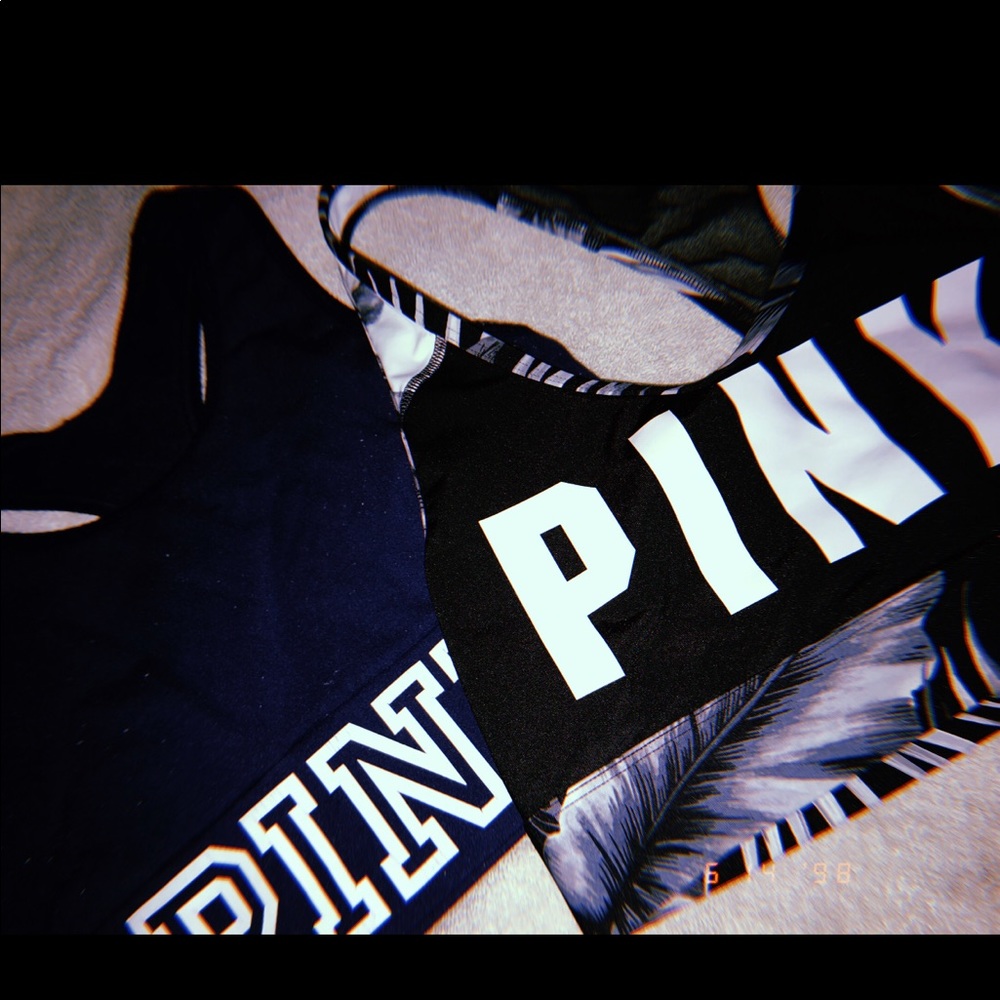 Two pink brand sports bra(s)